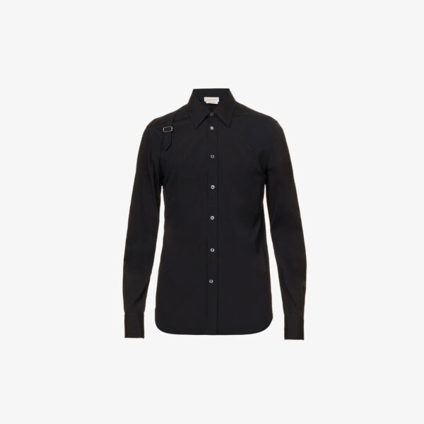 

Рубашка harness из эластичного хлопка Alexander Mcqueen, черный