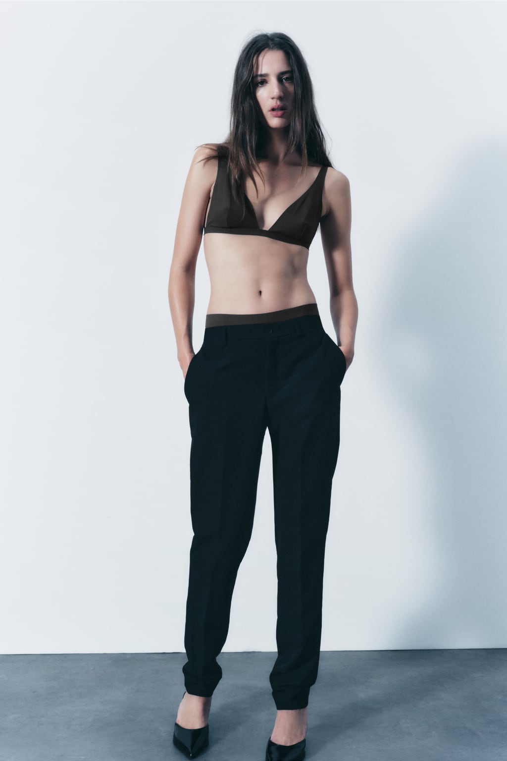 

Трусики из полиамида в рубчик ZARA, синий