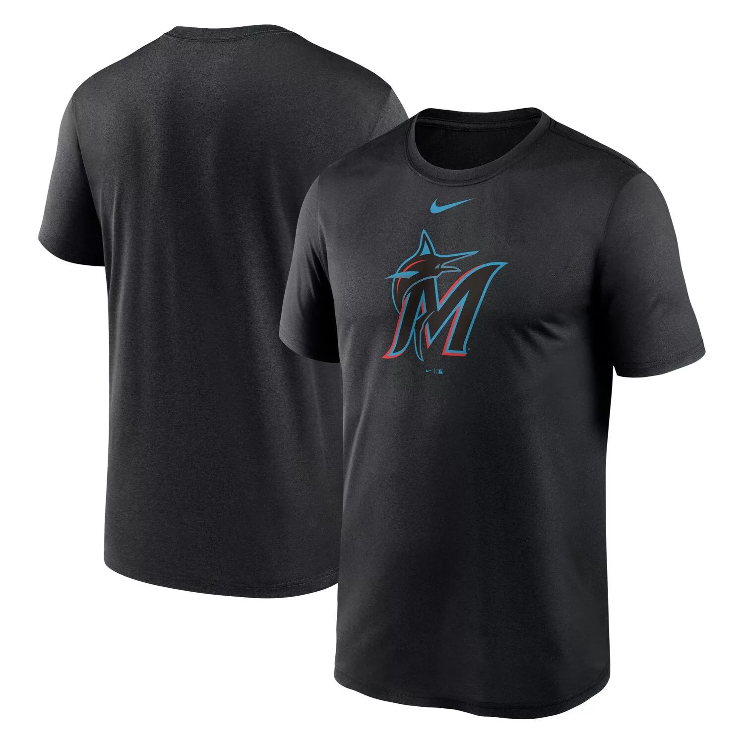 цена Мужская черная футболка с логотипом Miami Marlins New Legend Nike