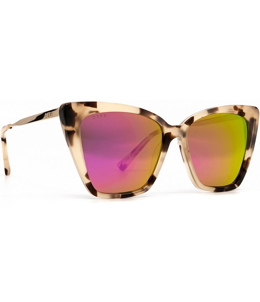 DIFF Eyewear Черепаховые поляризованные солнцезащитные очки «кошачий глаз» Becky II, коричневый