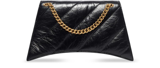 

Модель Sac Avec Chaîne Crush Model XS Matelassé Balenciaga, черный