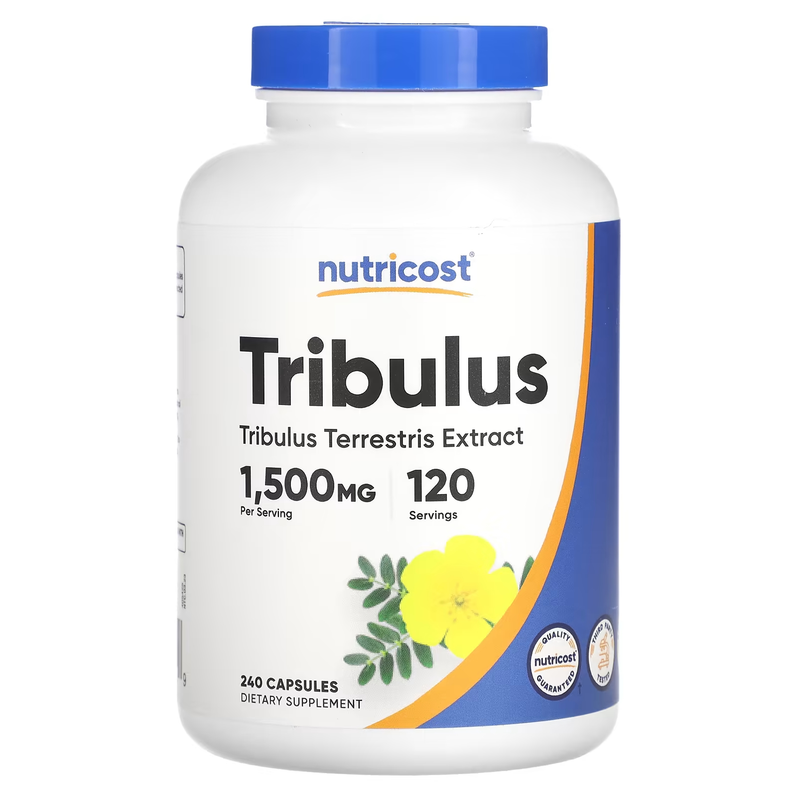 Nutricost Tribulus 1500 мг 240 капсул (750 мг на капсулу) nutricost гамк 750 мг 240 капсул