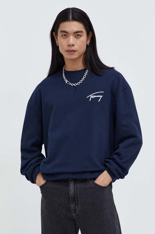 

Хлопковая толстовка Tommy Jeans, темно-синий