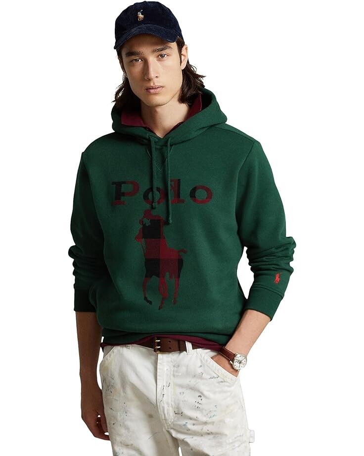 

Худи Polo Ralph Lauren Big Pony Logo Fleece, зеленый