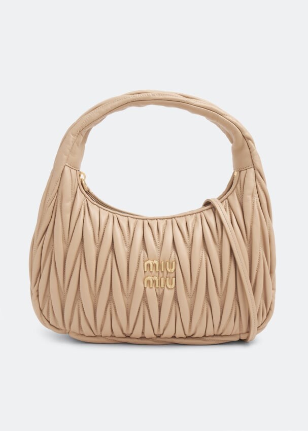 

Сумка Miu Miu Wander Matelassé Hobo, бежевый