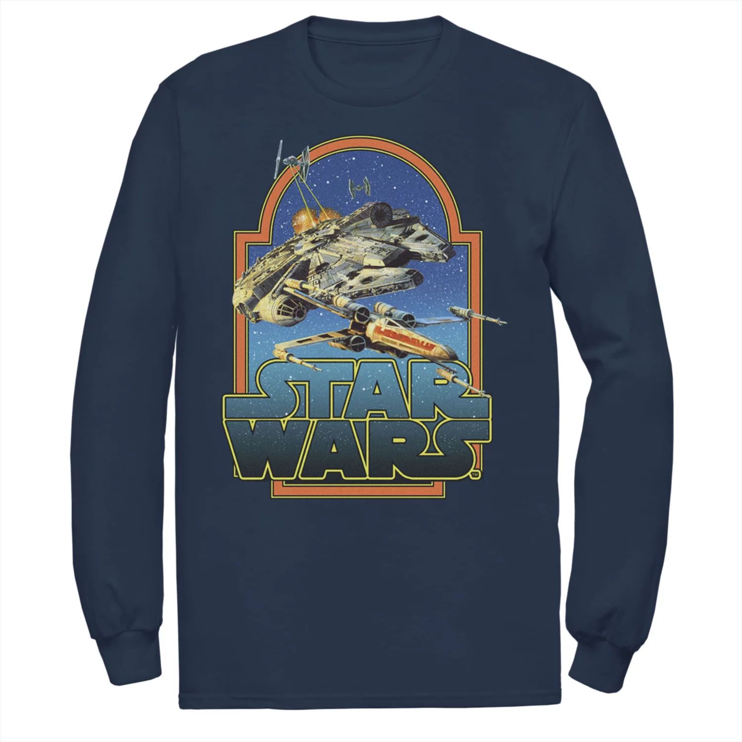 цена Мужская футболка с логотипом Star Wars в рамке Space Chase