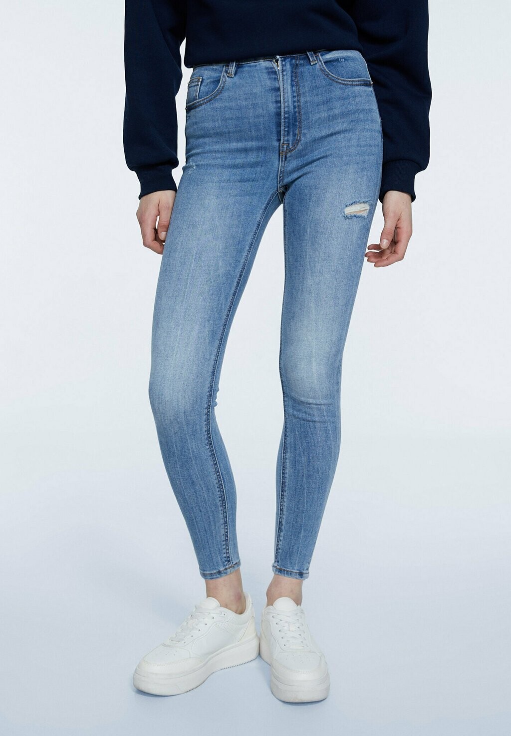 

Джинсы Skinny Fit Stradivarius, синий