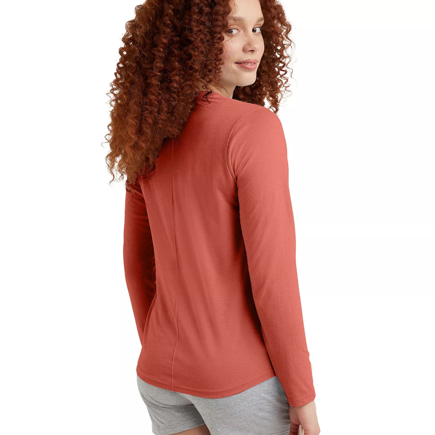цена Женская футболка Tri-Blend с длинными рукавами Hanes Originals Hanes