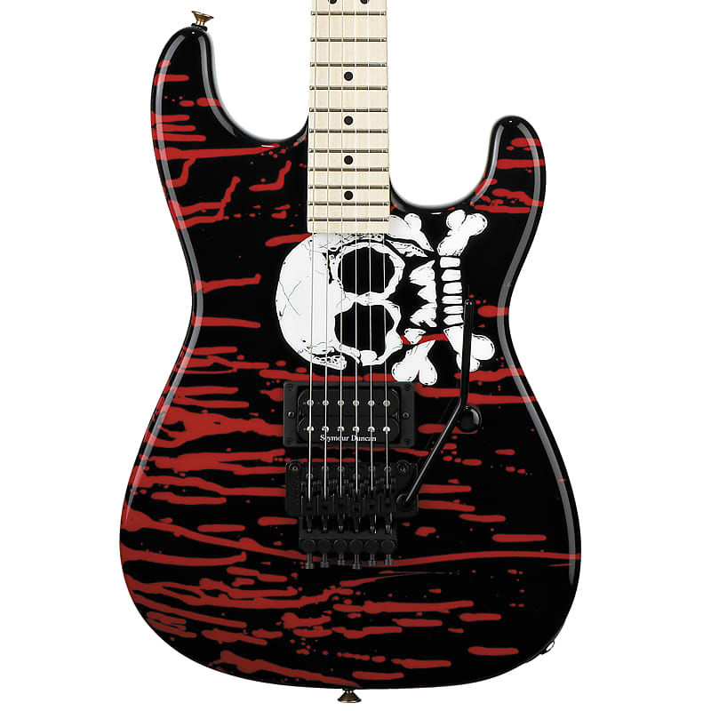 электрогитара jackson guitars usa signature adrian smith san dimas sdqm Электрогитара Charvel Warren DeMartini Signature San Dimas Electric Guitar - Skulls