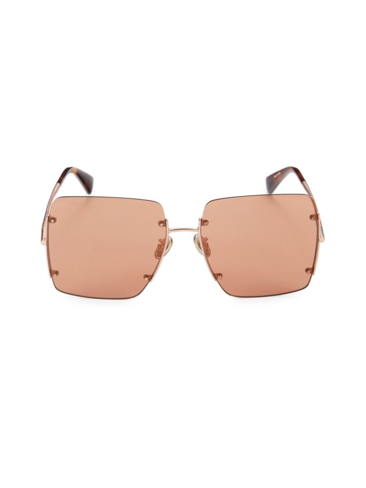 

Квадратные солнцезащитные очки 60 мм Max Mara, цвет Light Brown