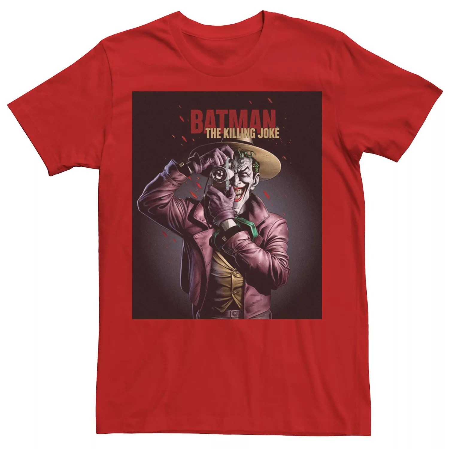 Мужская футболка с плакатом Batman The Killing Joke Джокер DC Comics, красный