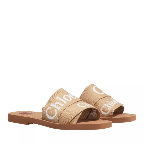 

Туфли woody flat mule Chloé, бежевый