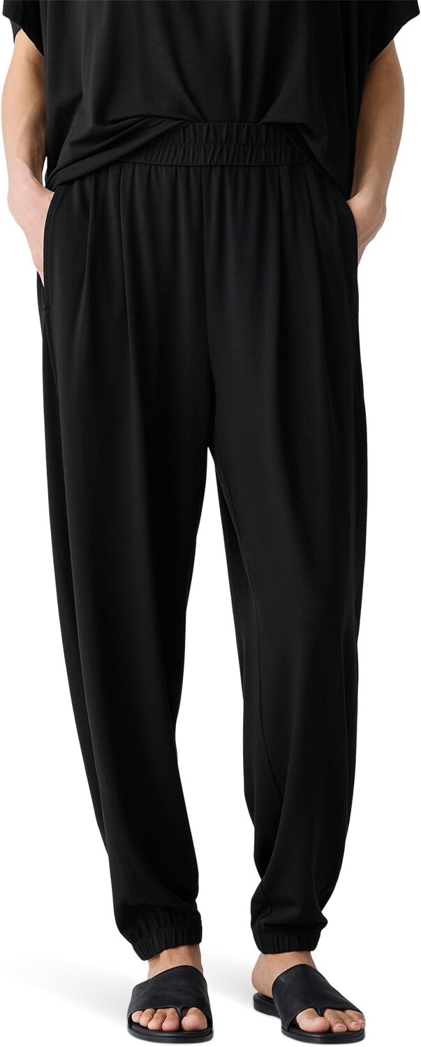 

Брюки Eileen Fisher Pleated Lantern Jogger, черный