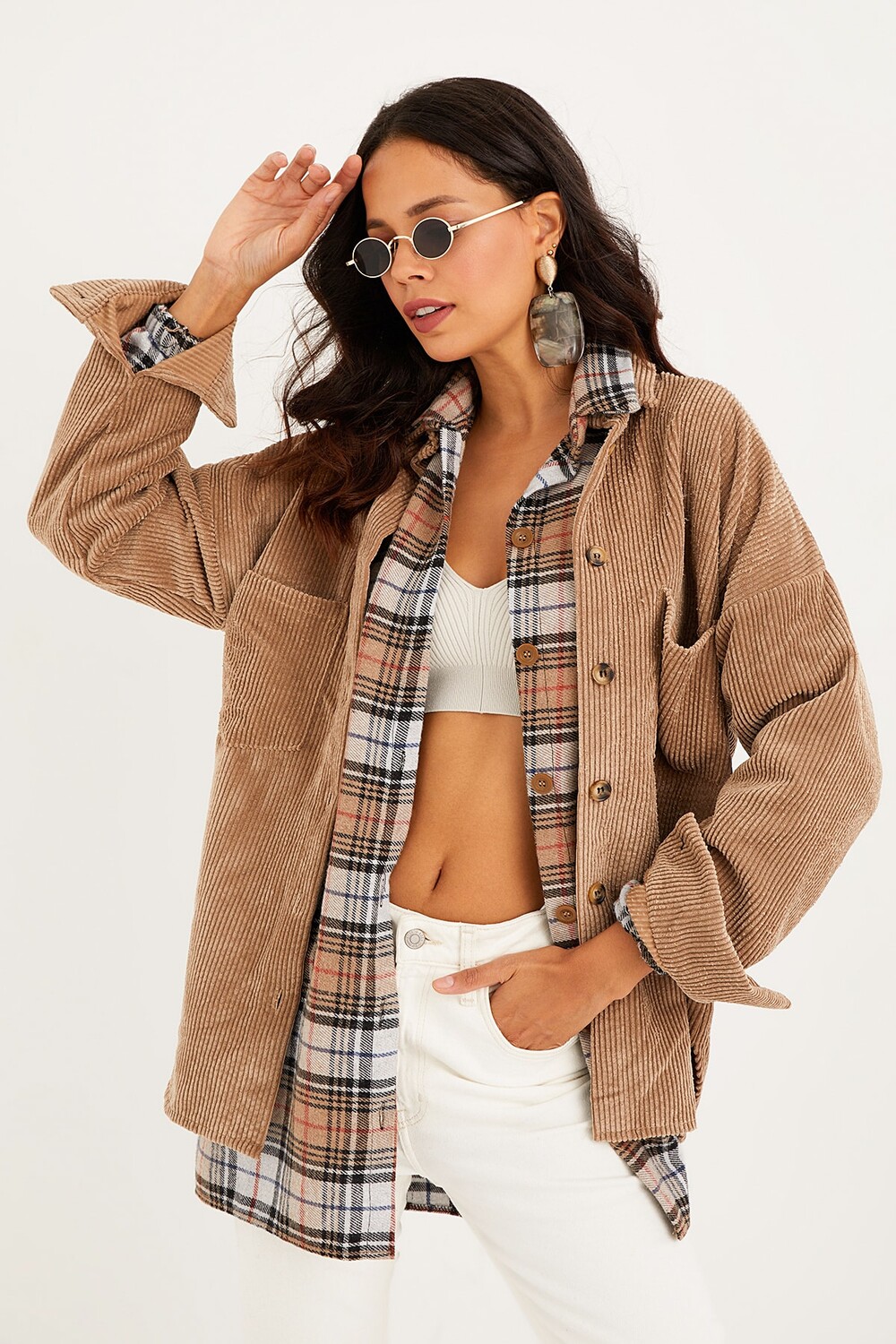 

Куртка - Коричневый - Классический крой Cool & Sexy
