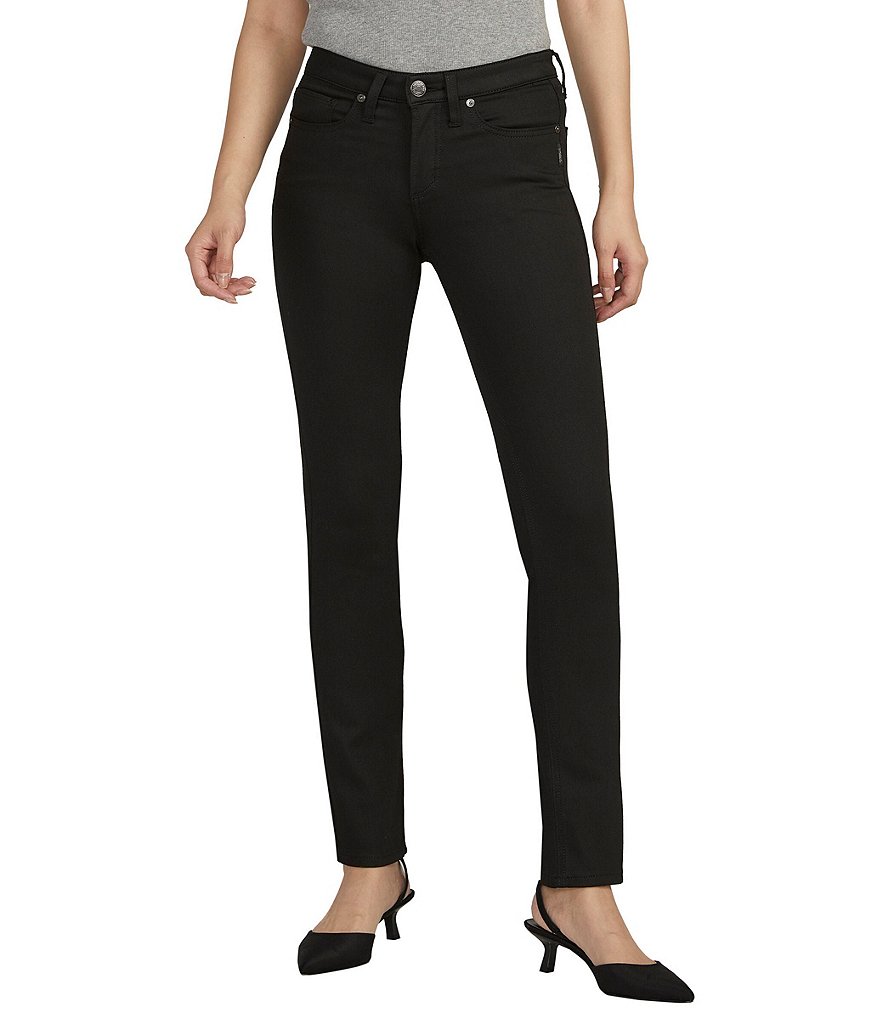 Прямые джинсы Suki со средней посадкой Silver Jeans Co., черный