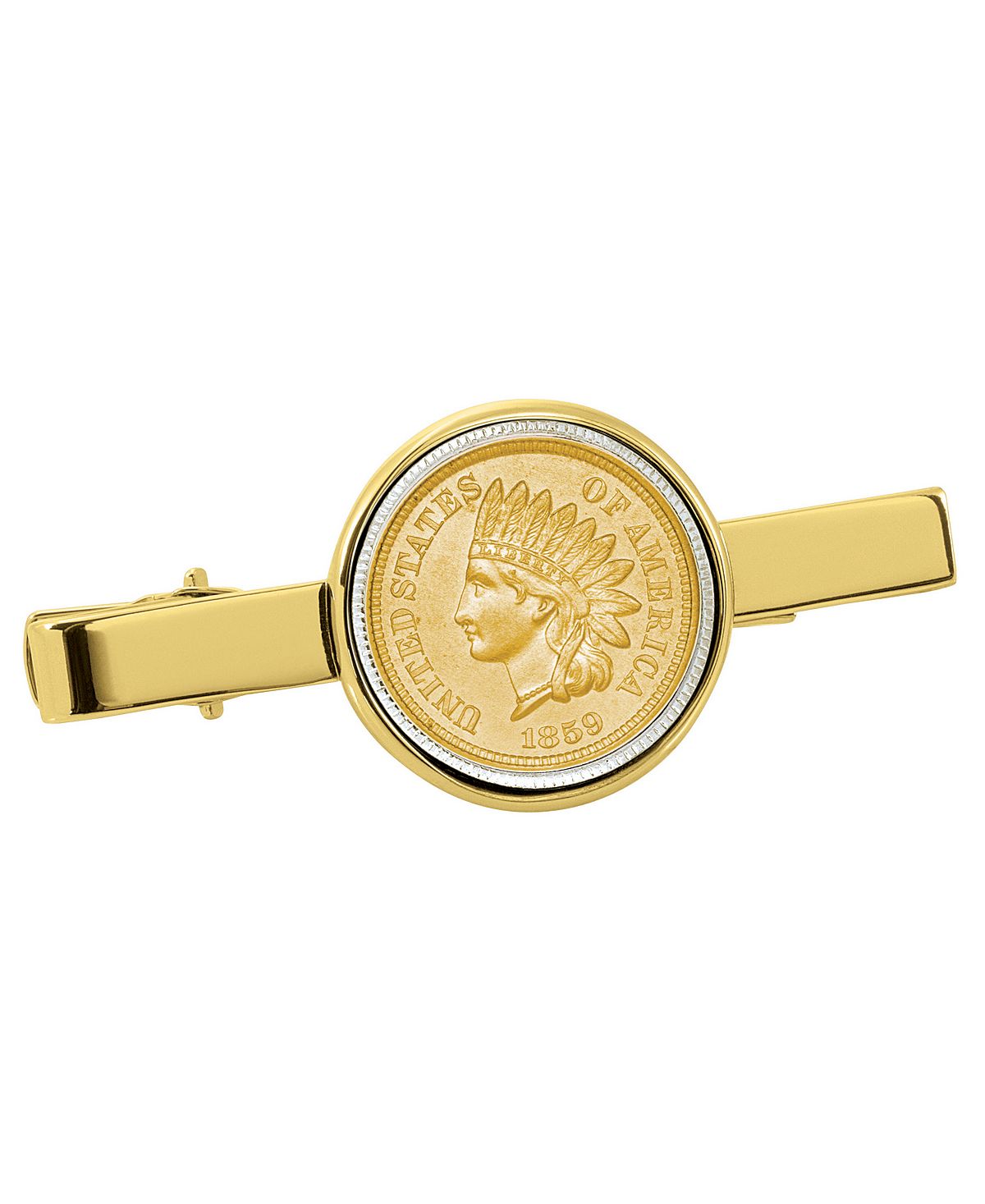 Позолоченный зажим для галстука для монет «Индийский пенни» 1800-х годов American Coin Treasures 2021 maple leaf gold coin commonwealth queen s coin commemorative coin badge gift souvenir coins