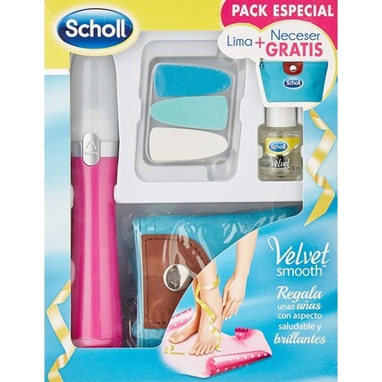 

Dr Velvet Smooth Nail Care Розовый + Масло для ногтей + Сумка, Scholl