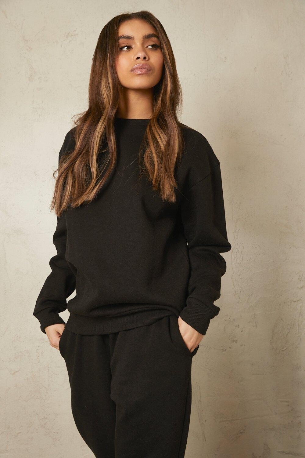 

Переработанная толстовка Boohoo, черный