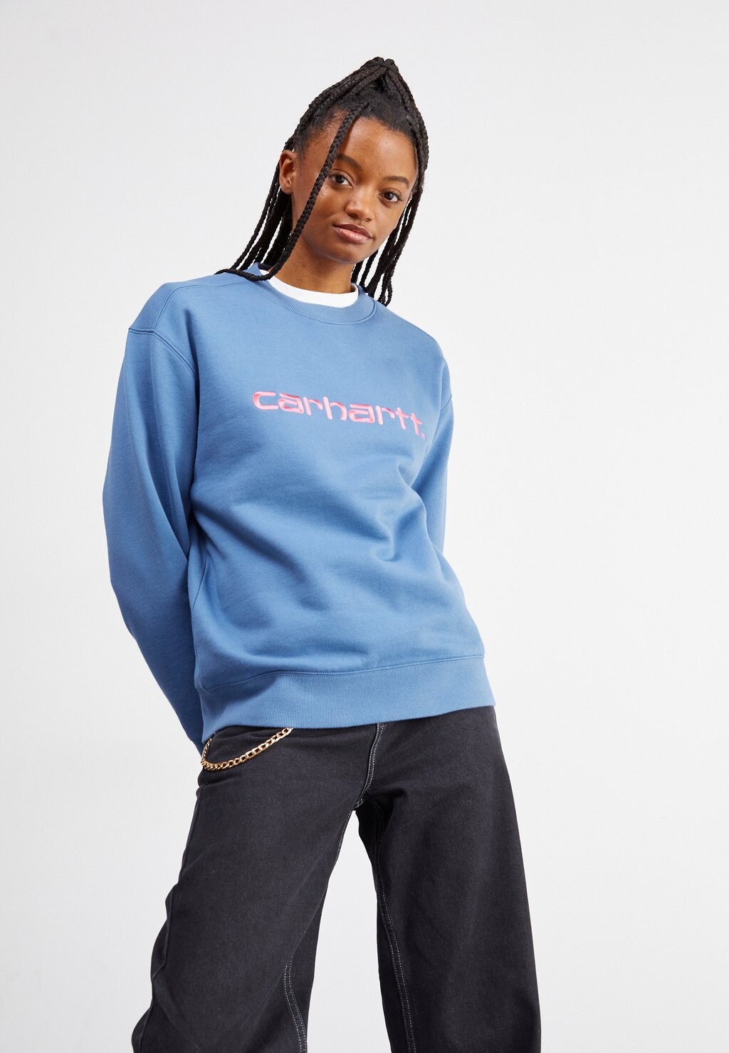 Свитшот Carhartt WIP, цвет sorrent/glassy pink glassy carbon electrode 3 size 4 size 5mm glassy carbon electrode 2 size import glassy carbon work electrode