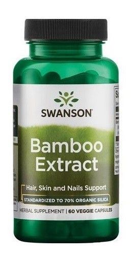Подготовка волос, кожи и ногтей Swanson Bamboo Ekstrakt, 60 шт
