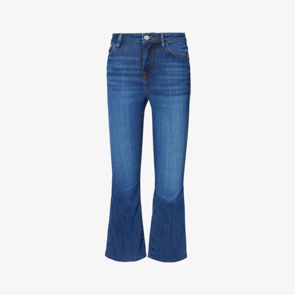 Узкие джинсы le crop mini boot из эластичного денима со средней посадкой Frame, цвет lupine