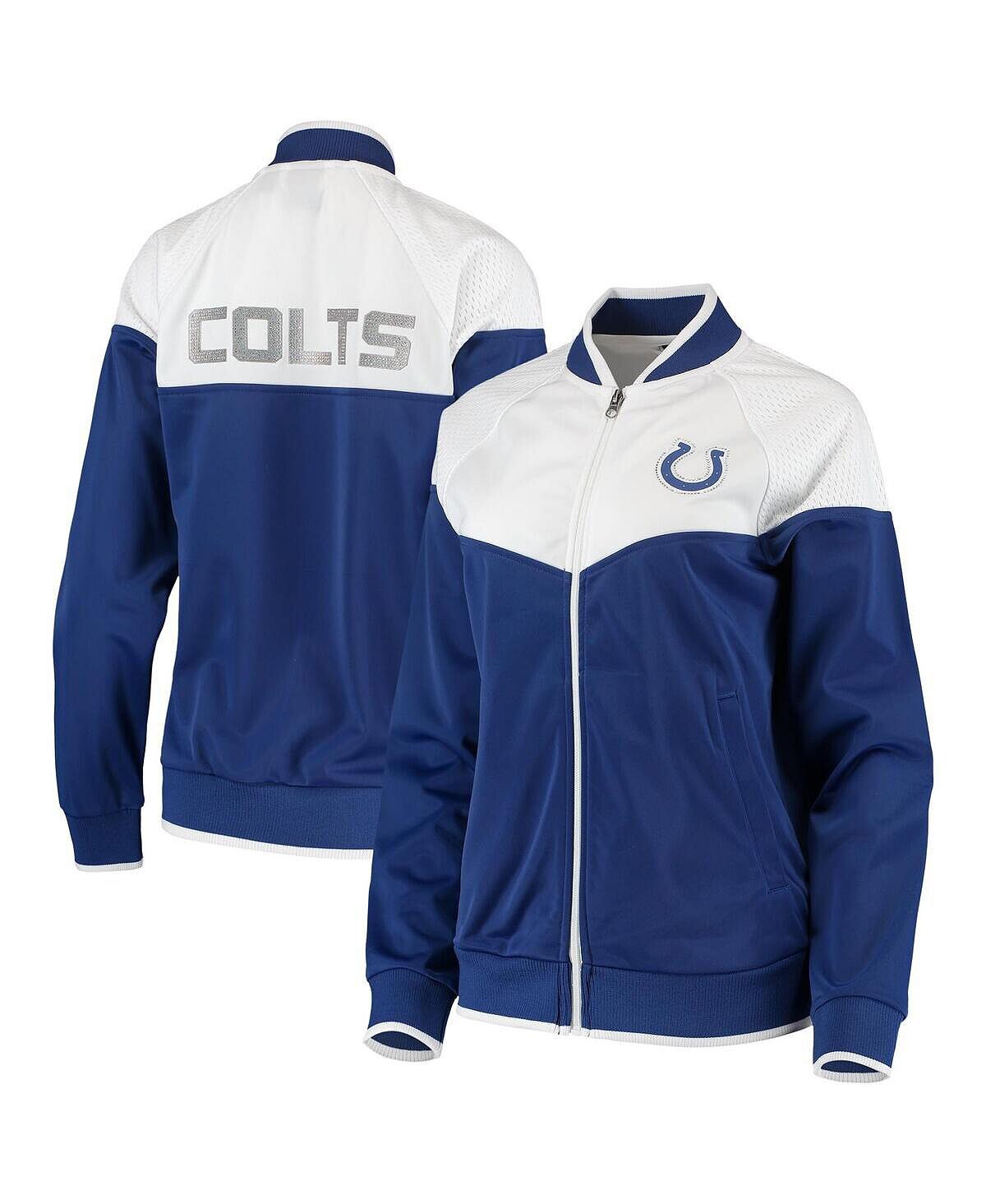 

Женская королевско-белая спортивная куртка реглан с молнией во всю длину Indianapolis Colts Wildcard G-III 4Her by Carl Banks