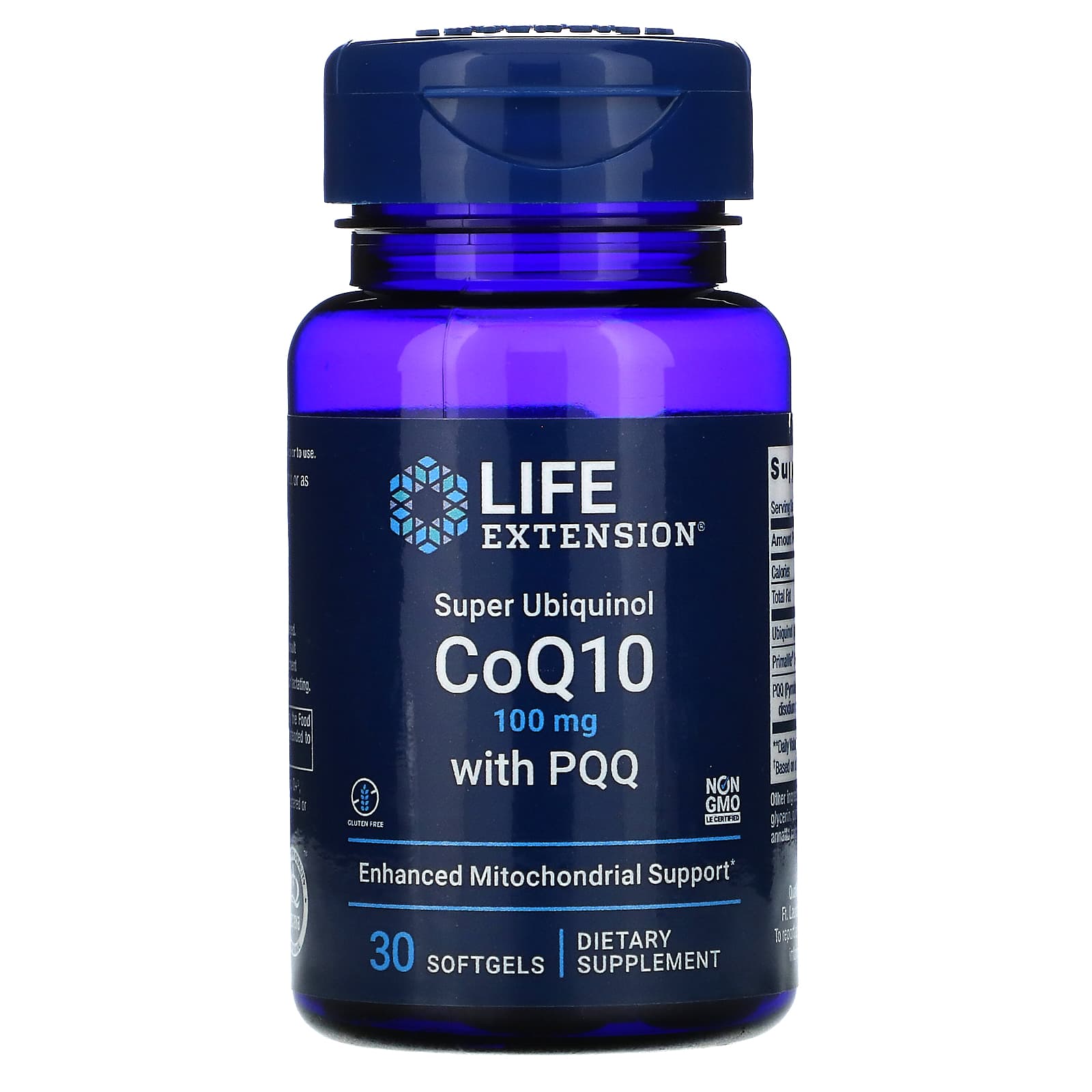 

Super Ubiquinol, коэнзим Q10, 100 мг, пирролохинолинхинон, 10 мг, 30 капсул, Life Extension