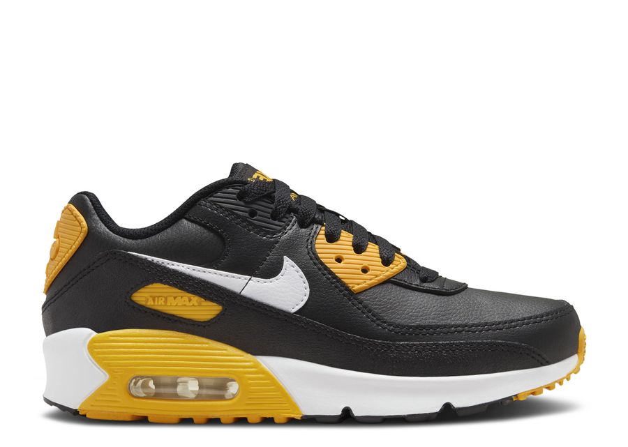 

Кроссовки Nike Air Max 90 Leather Gs 'Black University Gold', черный