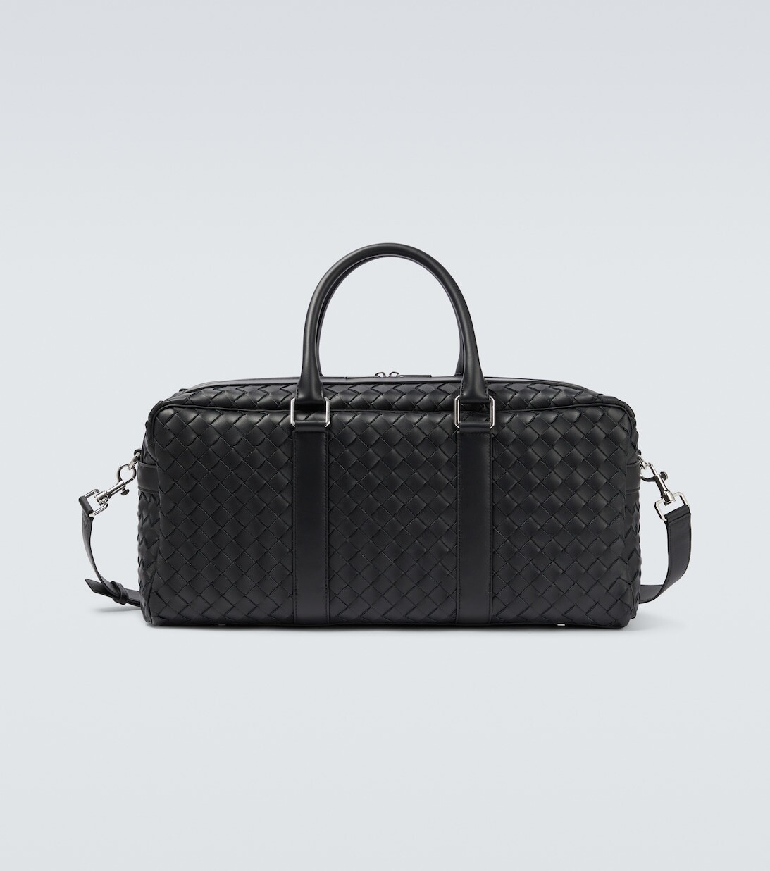 

Дорожная сумка из кожи Intrecciato Bottega Veneta, черный