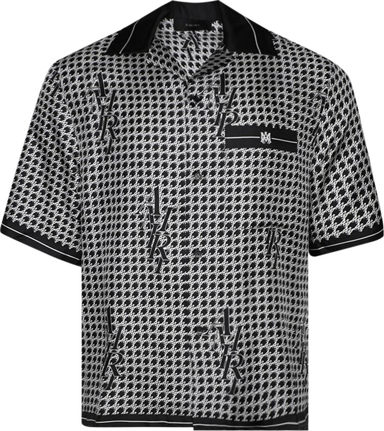 

Рубашка Amiri Houndstooth Bowling 'Black', черный