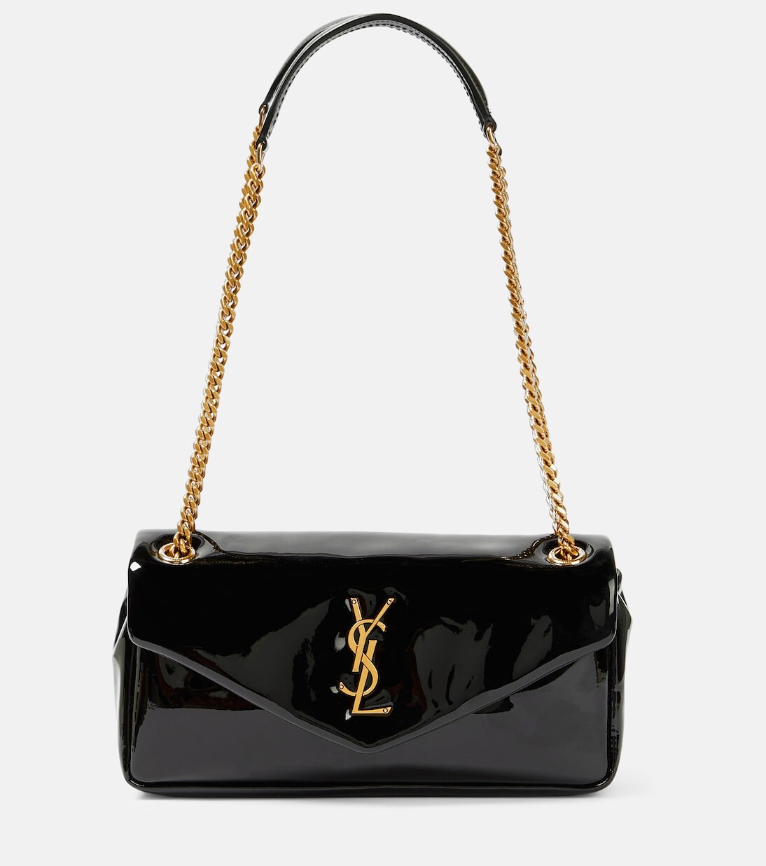 

Сумка через плечо calypso из лакированной кожи Saint Laurent, черный