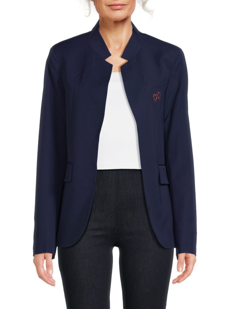 

Шерстяная куртка с открытым передом и стразами Very Heart Zadig & Voltaire, темно-синий