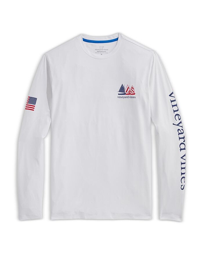 

Футболка с длинным рукавом с рисунком Harbour USA Catboats Vineyard Vines, Серый