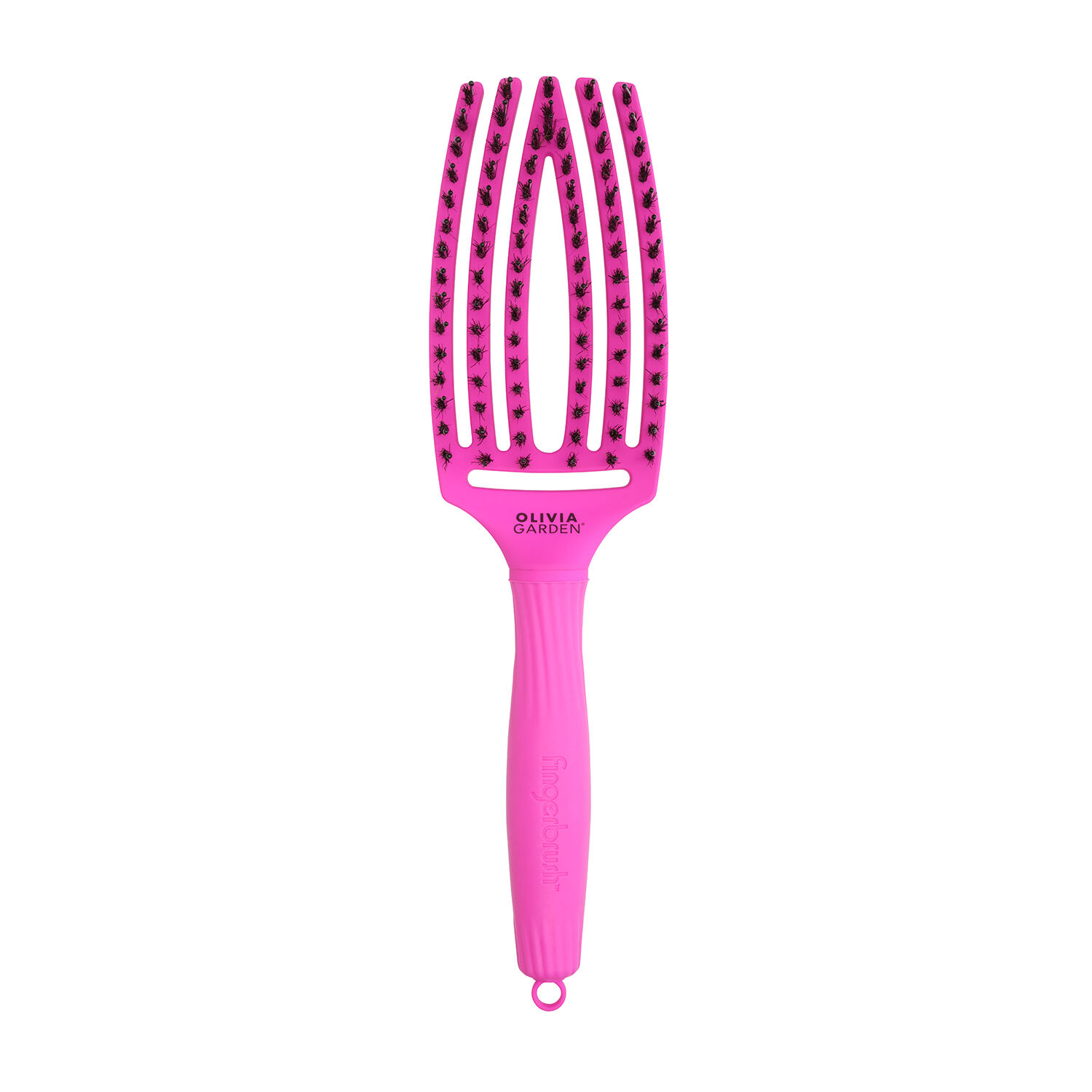 Неоново-фиолетовая расческа Olivia Garden Fingerbrush, 1 шт.