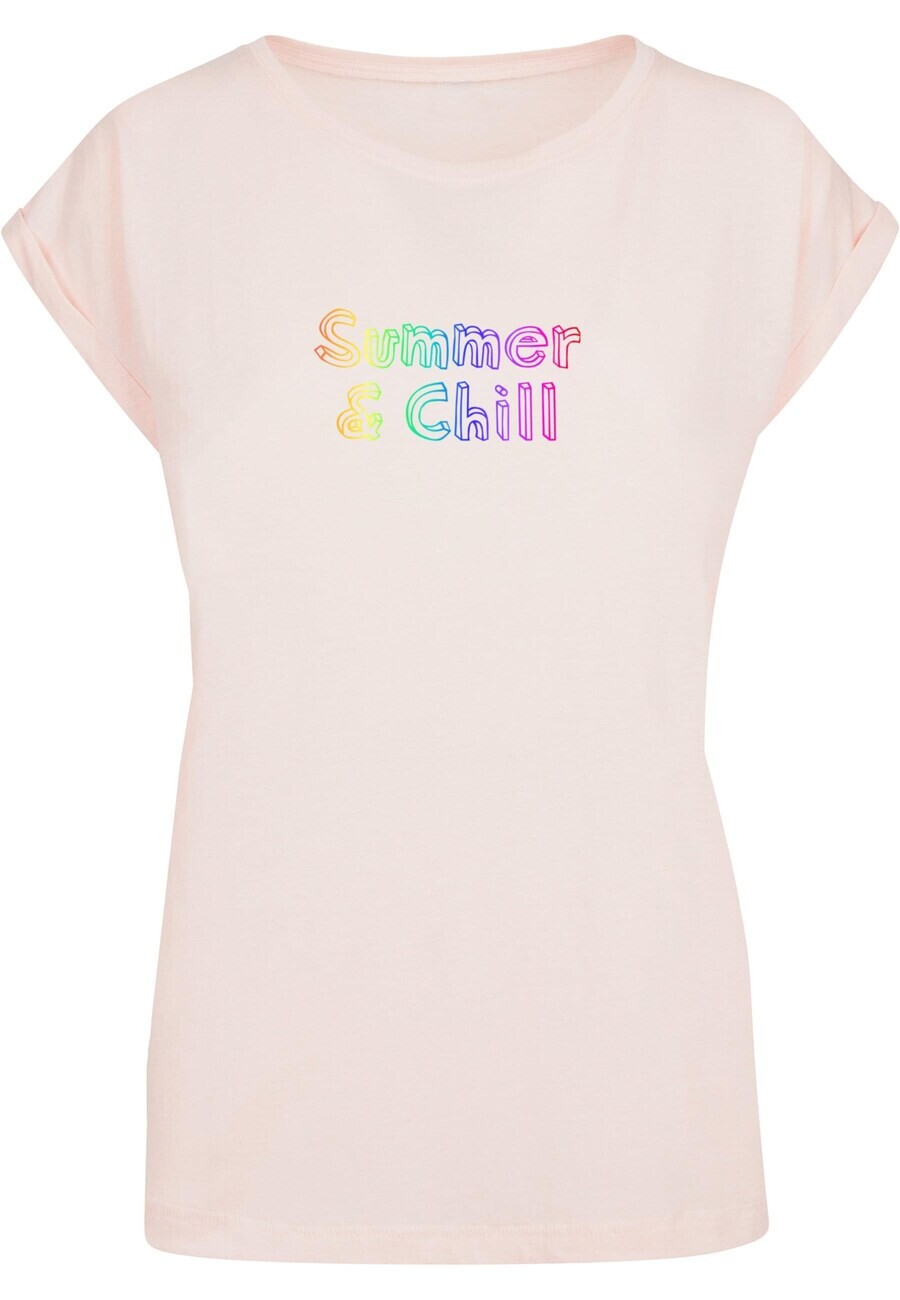 

Футболка Merchcode SUMMER AND CHILL RAINBOW, цвет Pastel Pink
