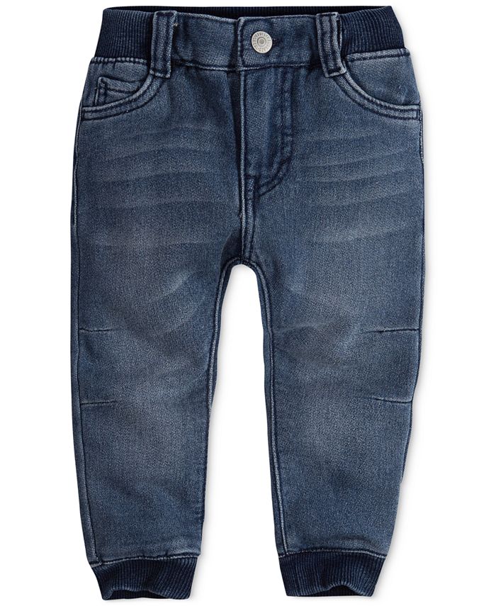 Вязаные джинсовые брюки-джоггеры для маленьких мальчиков Levi's, синий