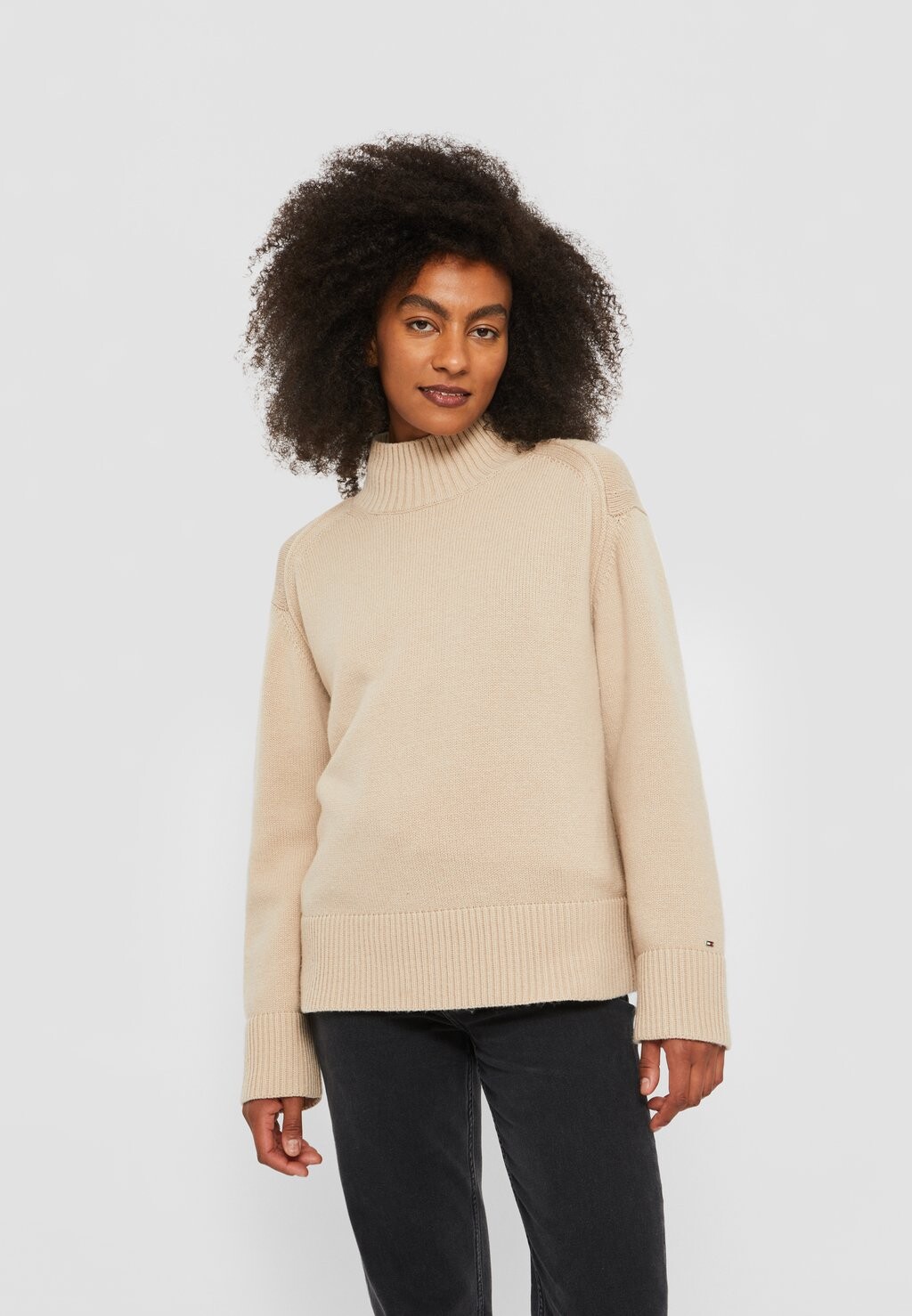 

Свитшот Tommy Hilfiger MOCK SWEATER, бежевый
