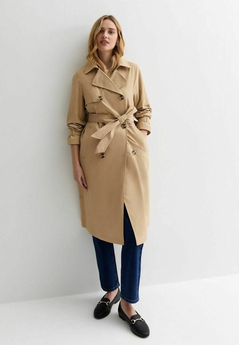 

Тренч FORMAL BELTED New Look, цвет stone