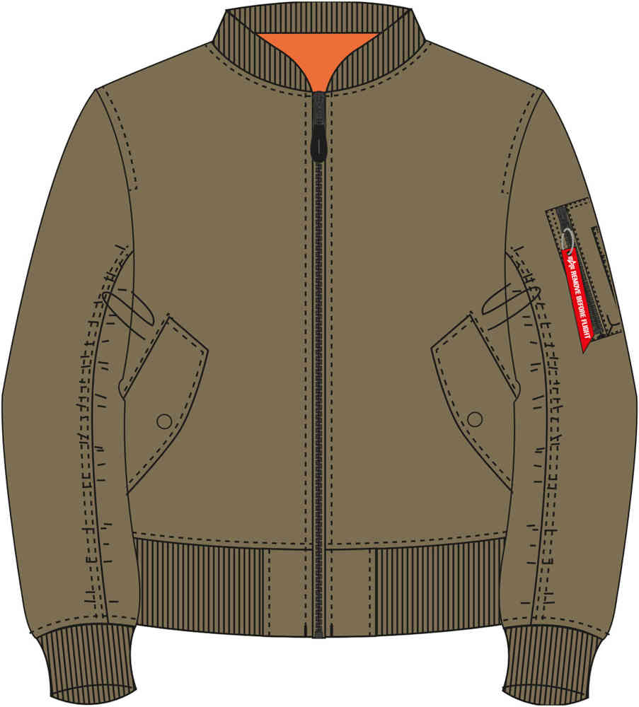 Куртка МА-1 Alpha Industries, военный зеленый куртка ma 1 ттс alpha industries зеленый
