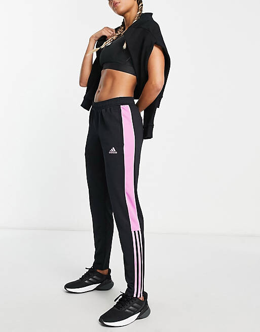 

Черные и розовые джоггеры adidas Football Tiro