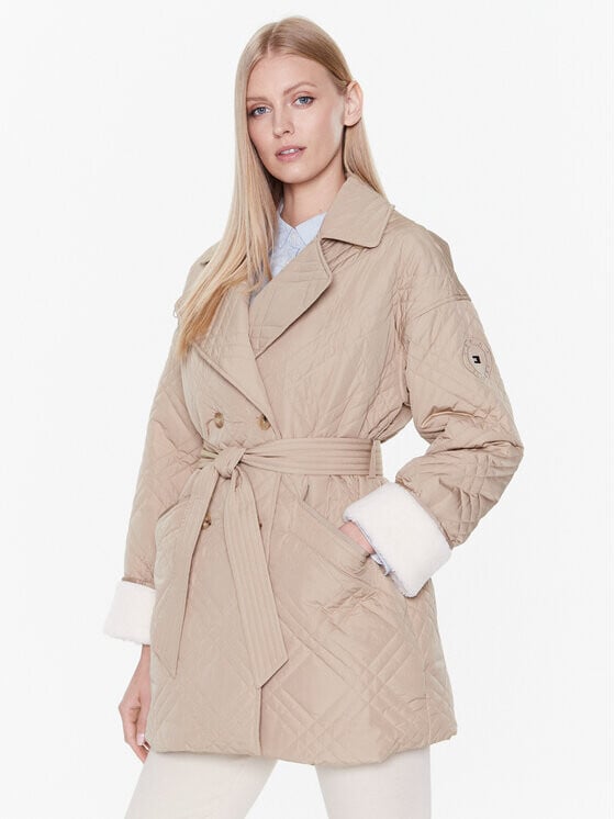 

Пуховик свободного кроя Tommy Hilfiger, бежевый
