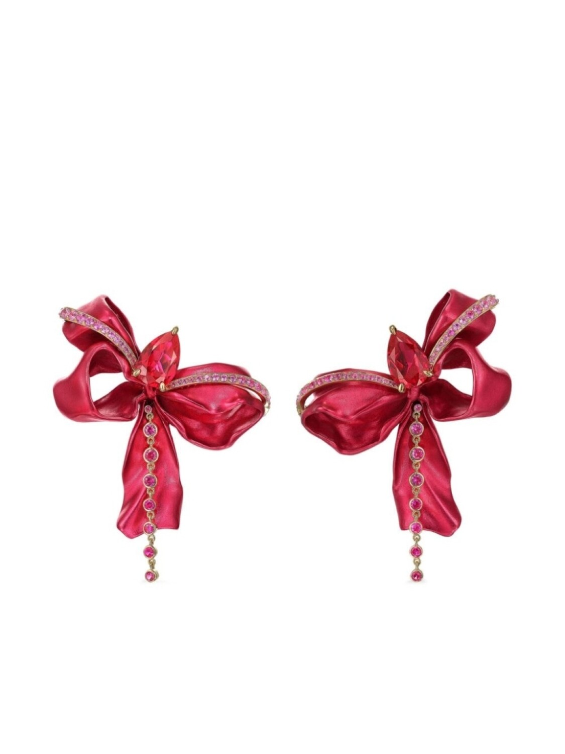 

Серьги Cupid's Bow из желтого золота с рубинами Anabela Chan, красный
