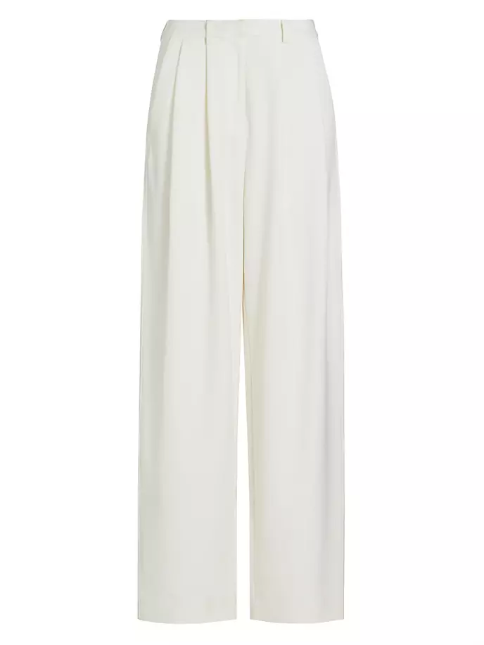 Креповые брюки Eleanor со складками Proenza Schouler White Label, цвет bone цена и фото