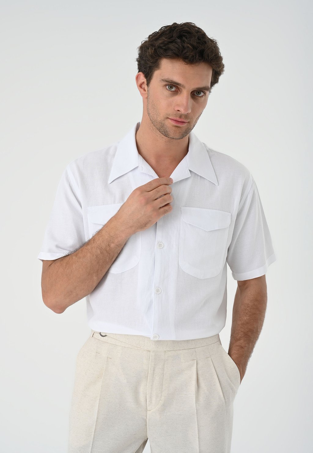 Рубашка LAPEL COLLAR SHORT SLEEVE Antioch, белый рубашка lapel collar long sleeve antioch цвет green