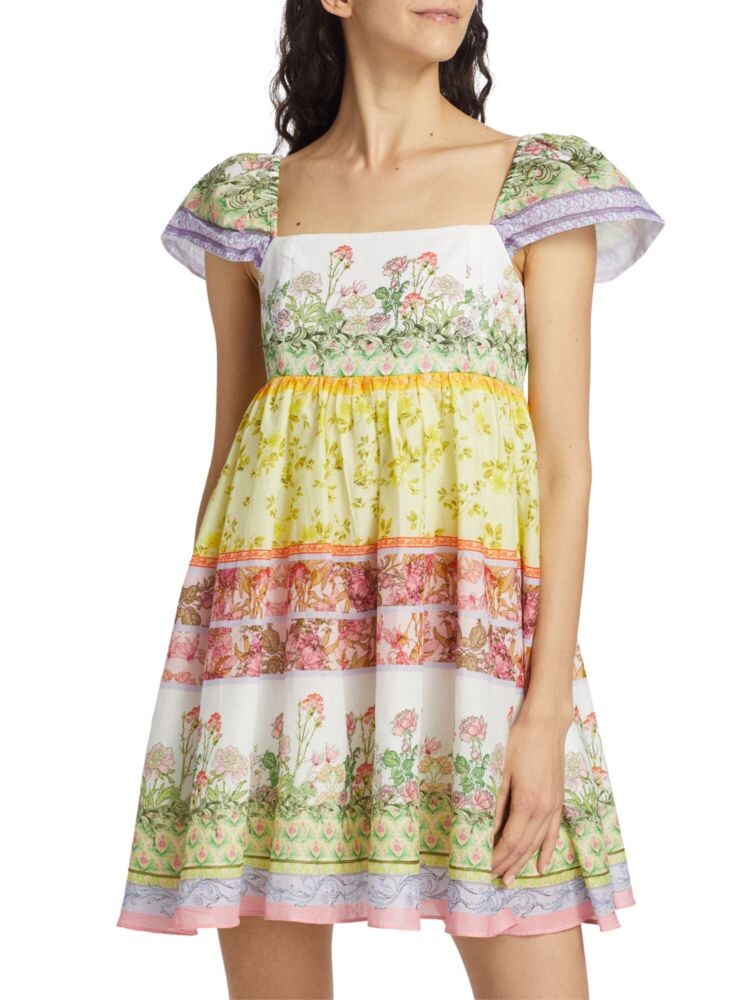 

Мини-платье Babydoll с принтом Tamia Alice + Olivia, цвет Floral Festival