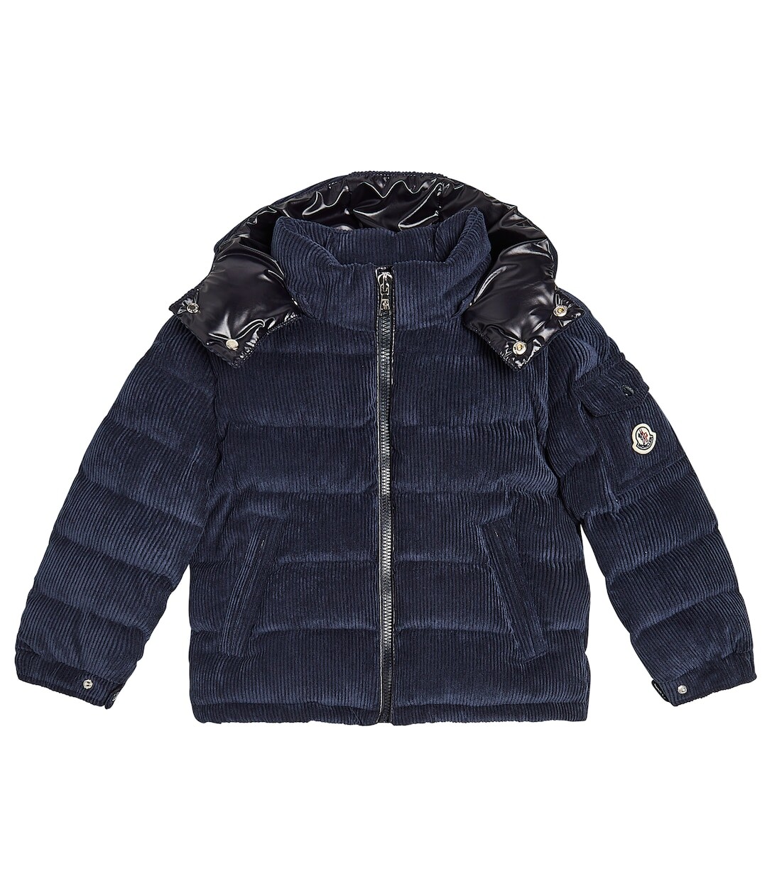 

Вельветовый пуховик aiman Moncler Enfant, синий