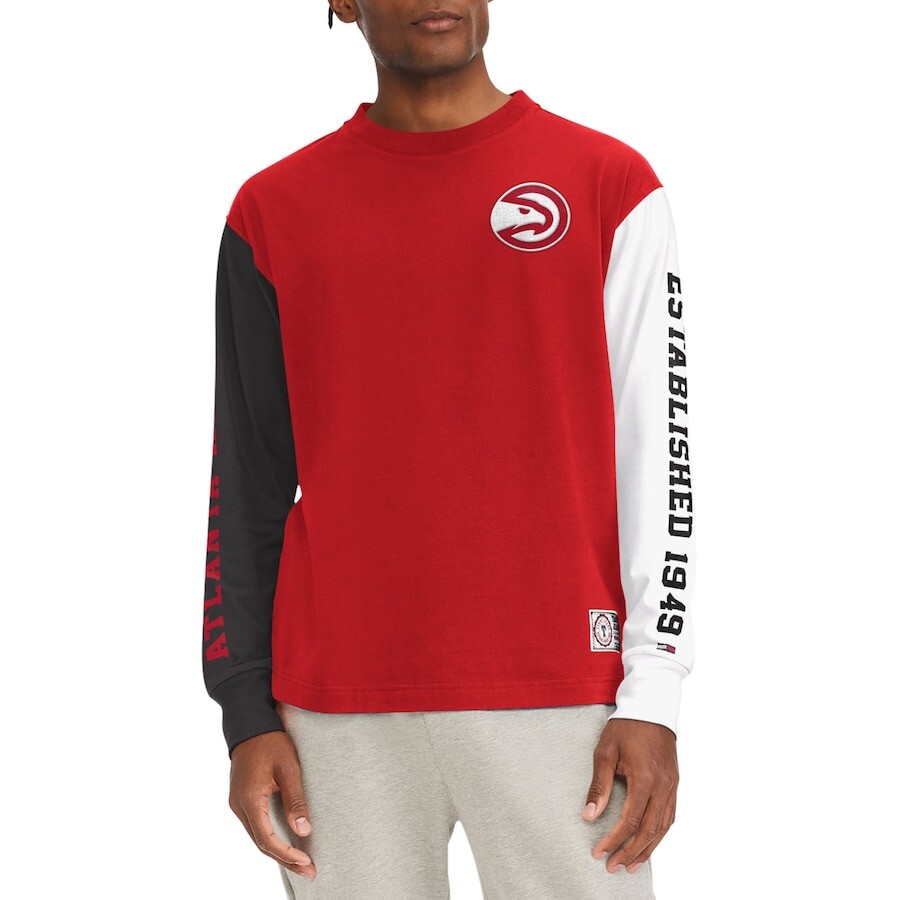 

Футболка с длинным рукавом Tommy Jeans Atlanta Hawks, красный