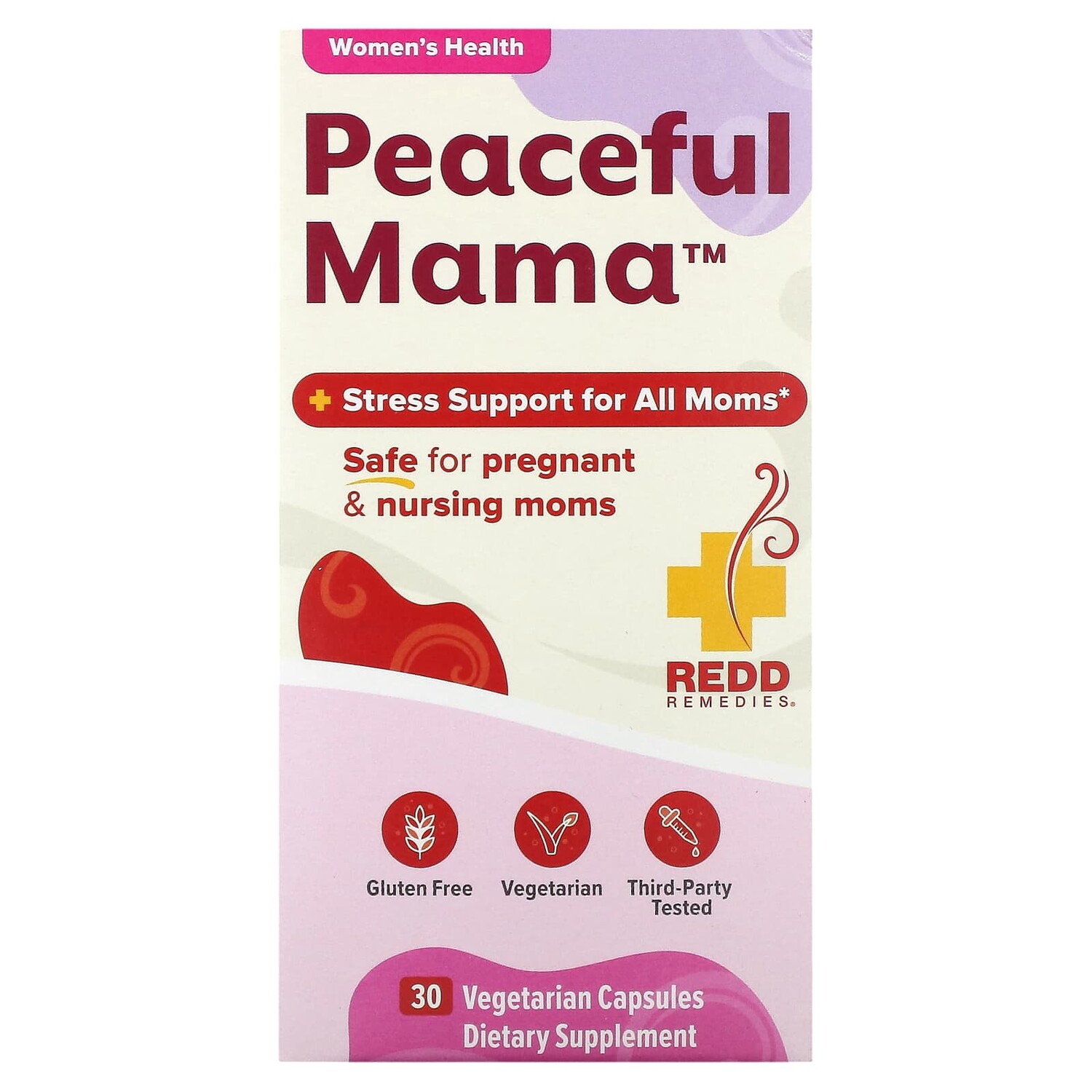

Peaceful Mama, 30 вегетарианских капсул, Redd Remedies