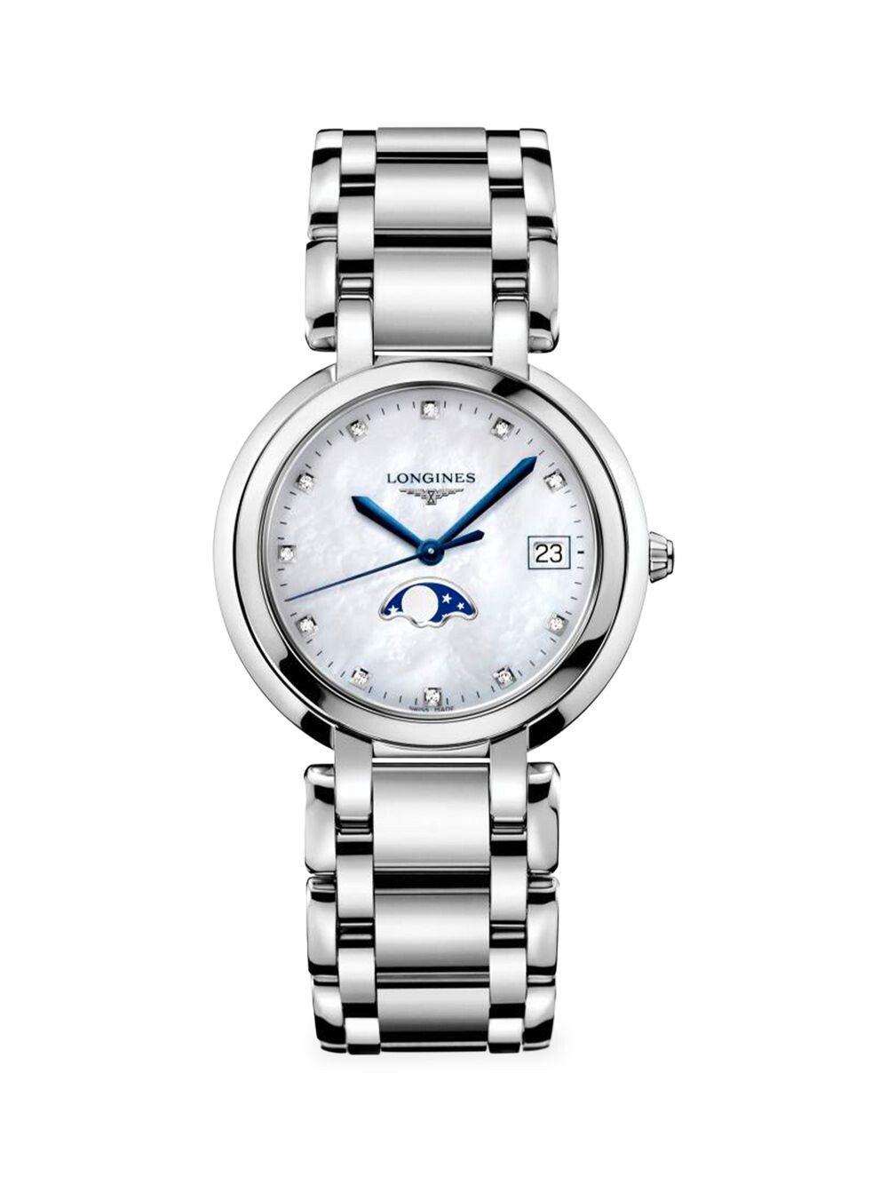 

Часы PimaLuna 34MM с браслетом из перламутра, бриллиантов и нержавеющей стали Longines