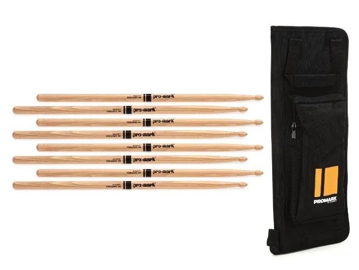 

Новая сумка для барабанных палочек и палочек Promark Hickory — 5A — с деревянным наконечником — 4 шт.